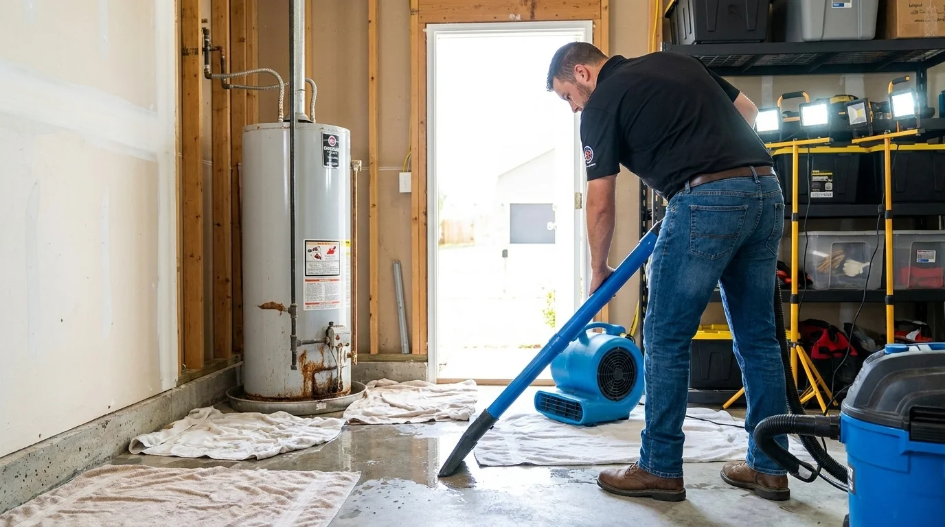 24/7 Emergency Water Heater Flood Cleanup in Corona